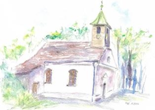 Zeichnung der Kapelle Obergrabern