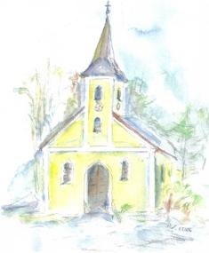 Zeichnung der Kapelle Ober-Steinabrunn
