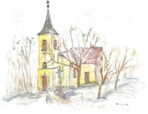 Zeichnung der Kapelle Windpassing